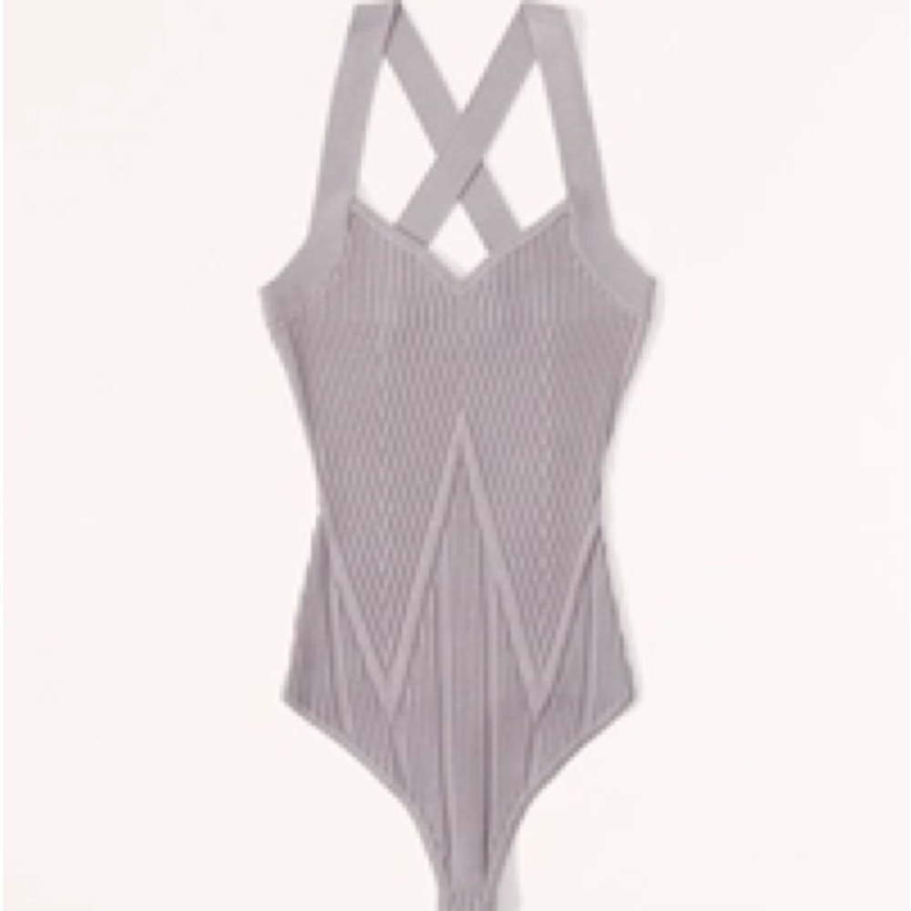 Abercrombie & Fitch Sweetheart Cross-Back Bodysuit SIZE LARGE